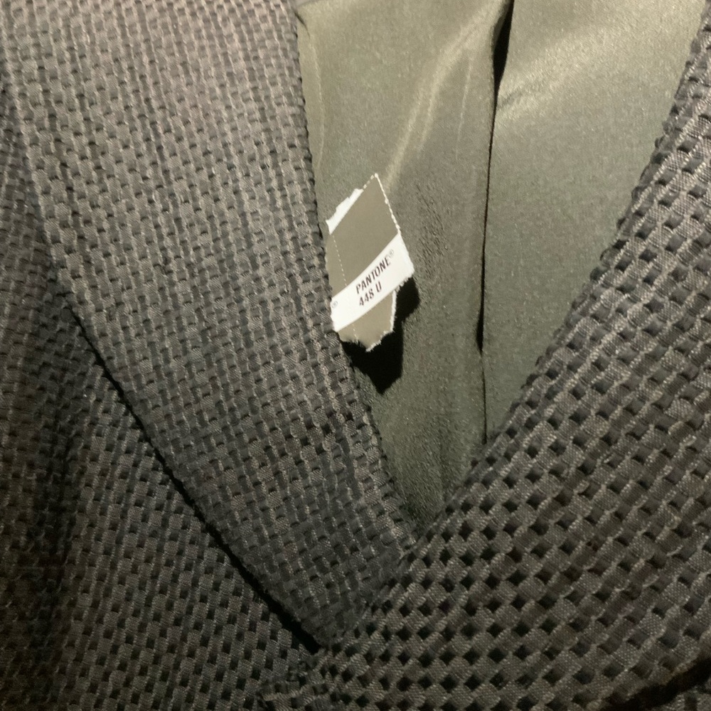 Armani Collezioni Dark Charcoal Textured Blazer - Picture 3 of 12